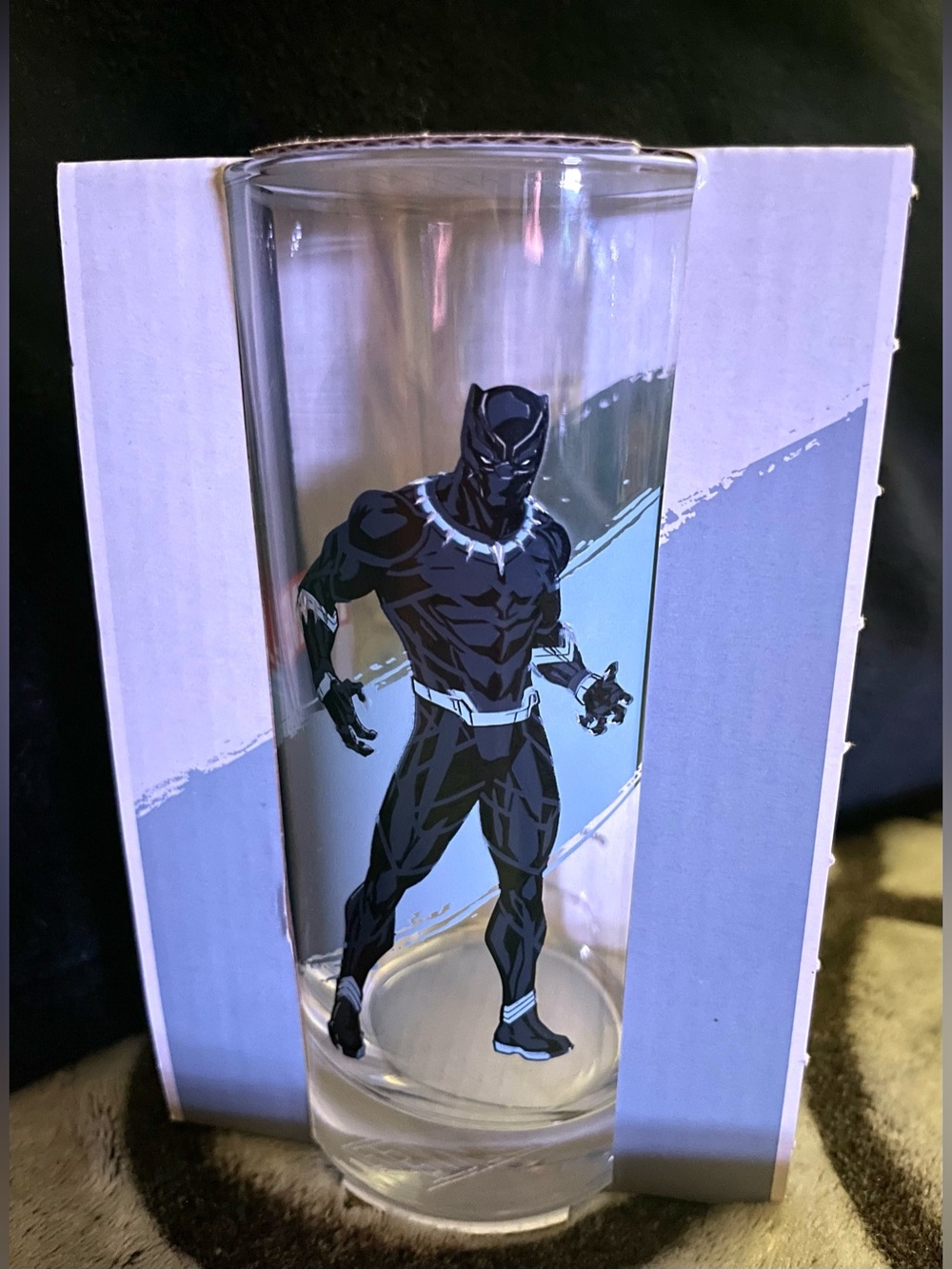 Marvel Avengers Black Panther collectible glass tumbler 10.2 fl oz